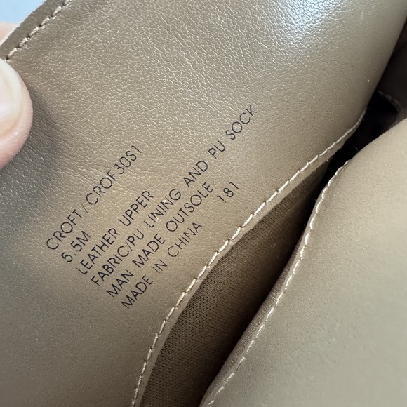 New Womens Steve Madden Croft Beige Leather Heeled Riding Boots Size 5.5 M NWOB - Picture 11 of 11